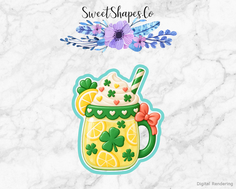 Lucky Picnic Shamrock Lemonade Cup Cookie Cutter