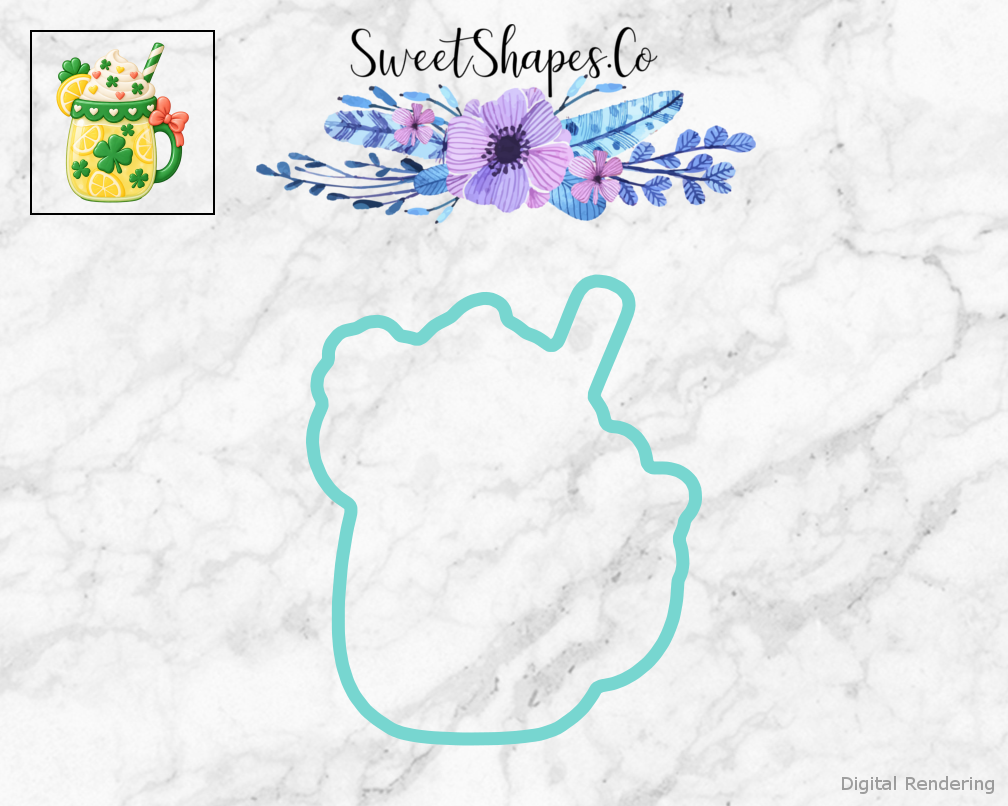 Lucky Picnic Shamrock Lemonade Cup Cookie Cutter