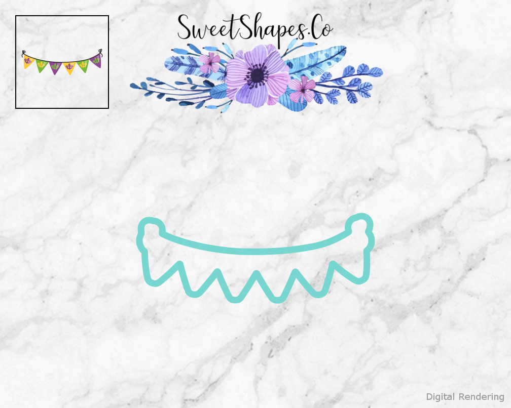 Mardi Gras Banner Cookie Cutter