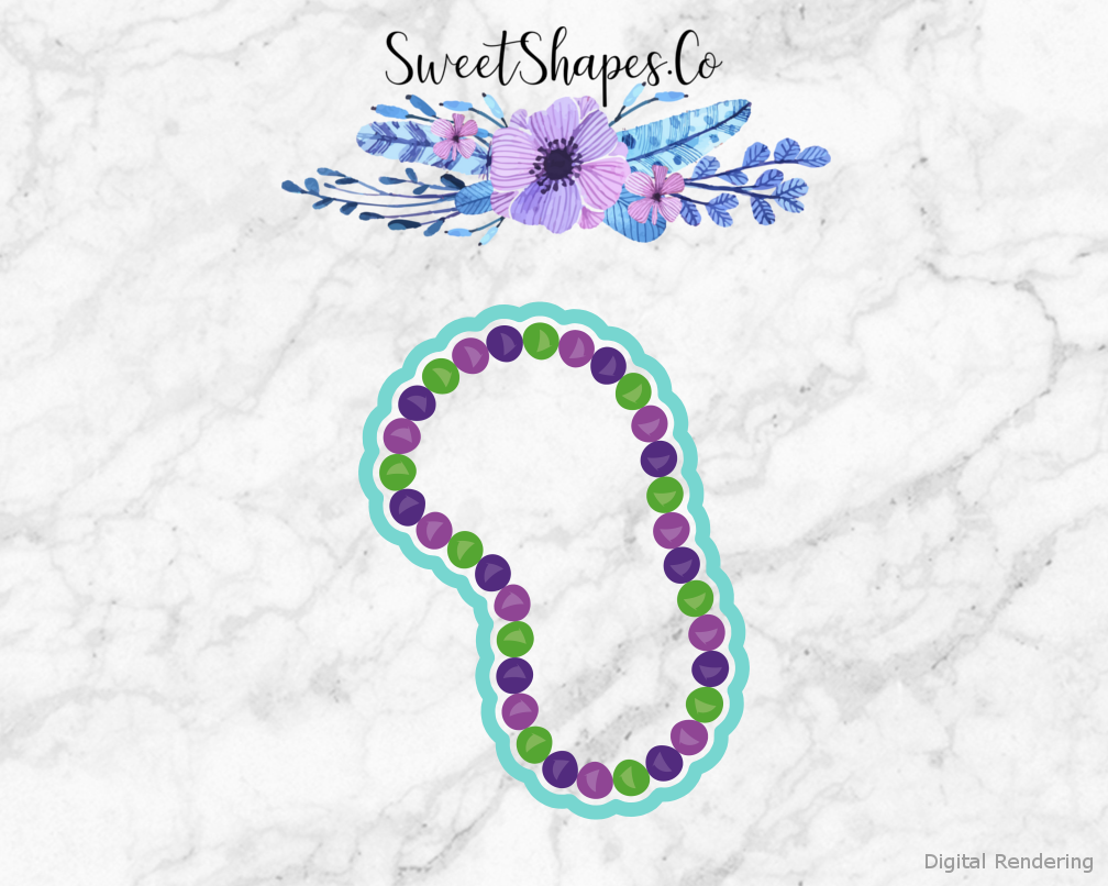 Mardi Gras Beaded Necklace Cookie Cutter