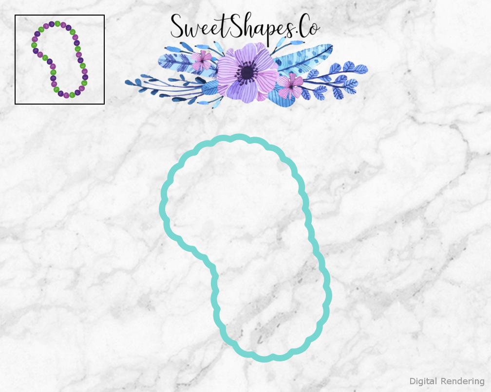 Mardi Gras Beaded Necklace Cookie Cutter
