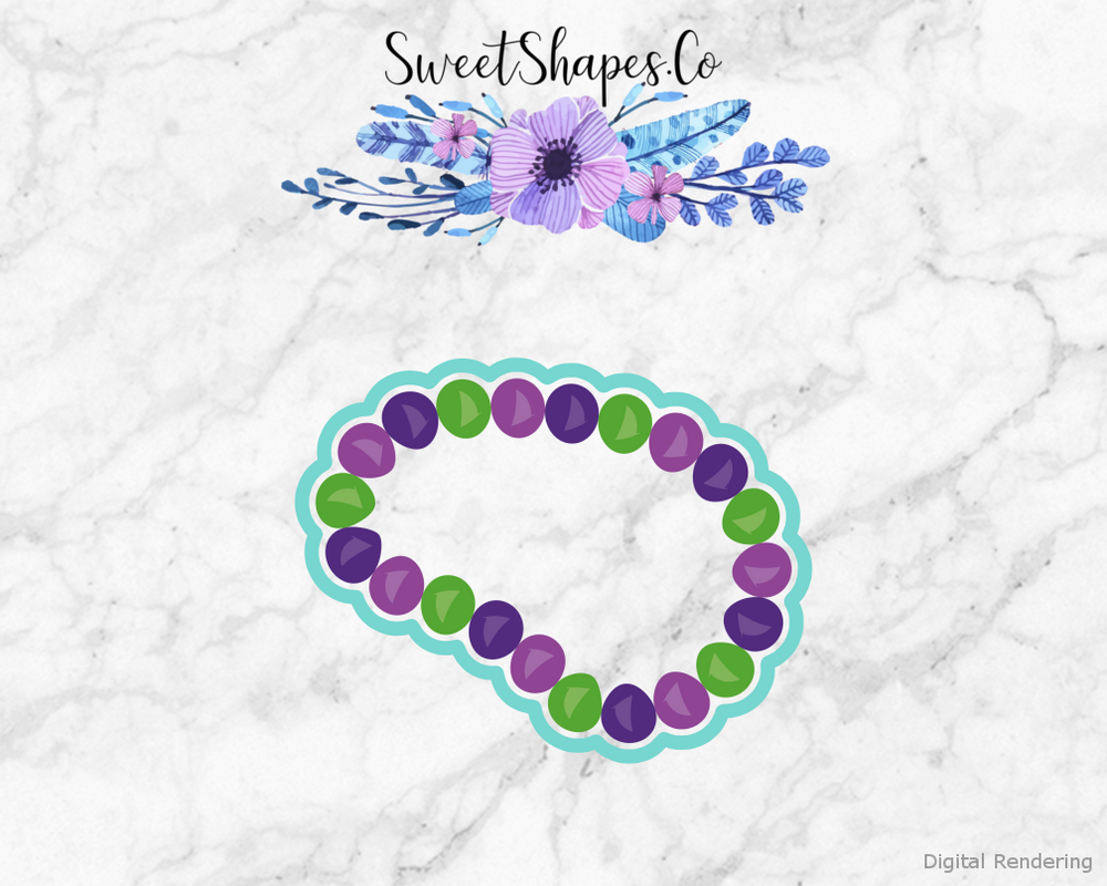 Mardi Gras Beaded Necklace 1 Cookie Cutter