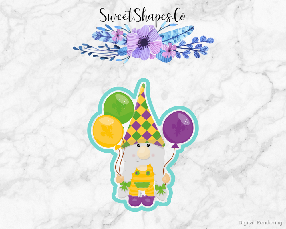 Mardi Gras Gnome Cookie Cutter