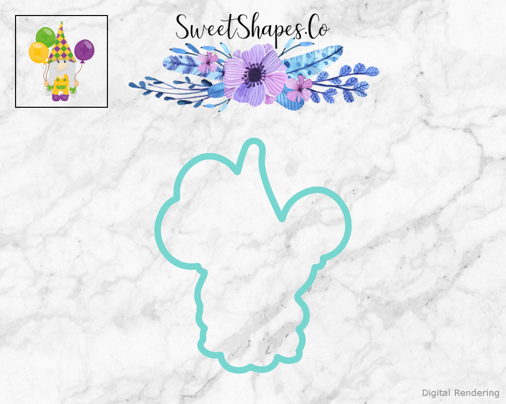 Mardi Gras Gnome Cookie Cutter