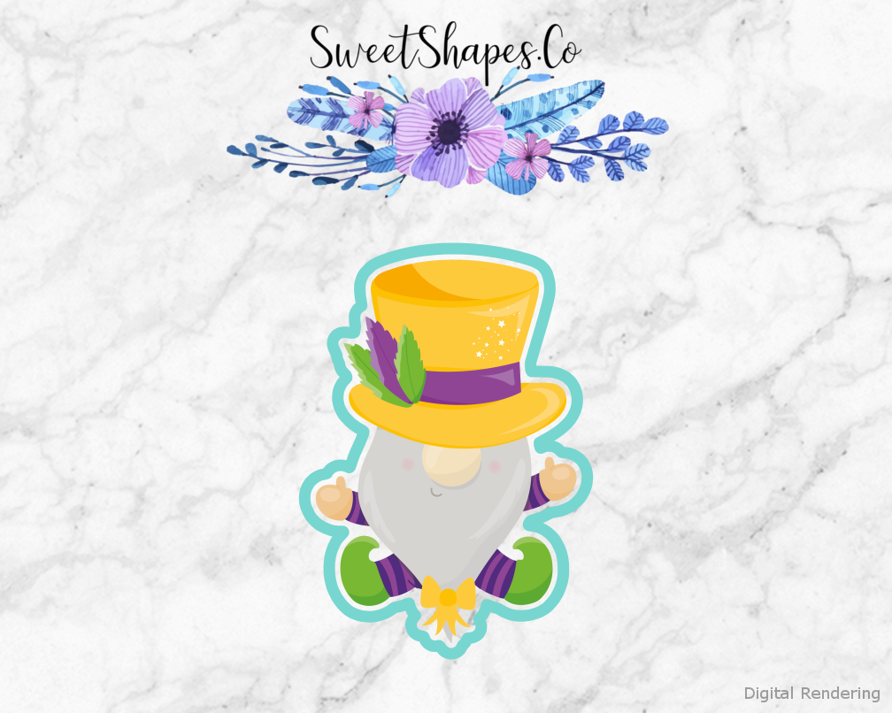 Mardi Gras Gnome 4 Cookie Cutter