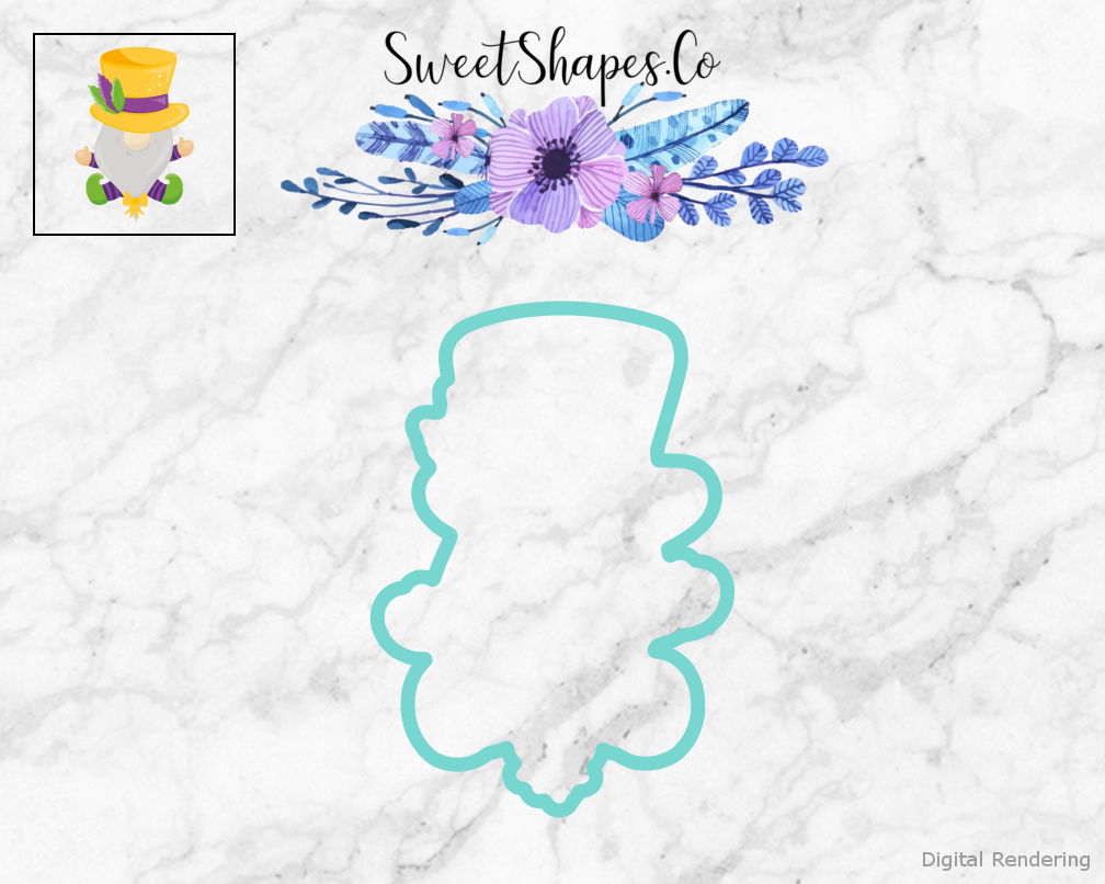 Mardi Gras Gnome 4 Cookie Cutter