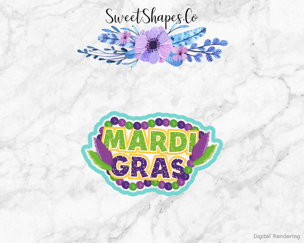 Mardi Gras Sign Cookie Cutter