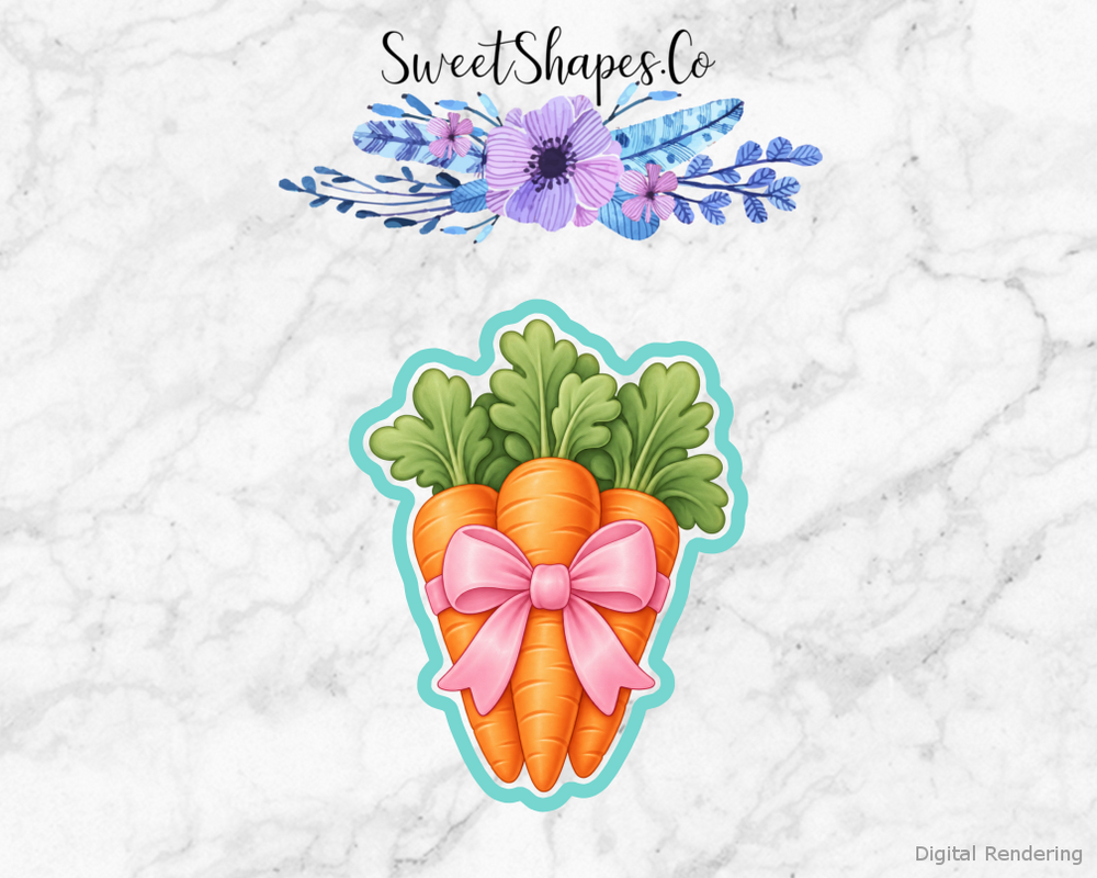 Meadow Easter Bow-Wrapped Carrots Cookie Cutter