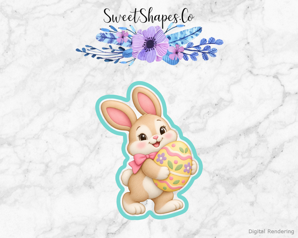 Meadow Easter Bunny Carrying An Egg Cookie Cutter