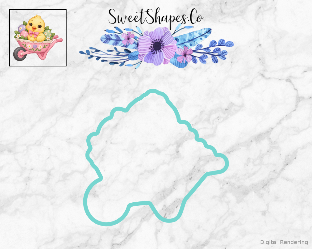 Meadow Easter Chick In A Wheelbarrow Cookie Cutter