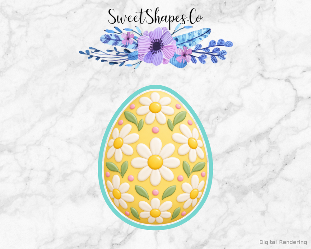 Meadow Easter Daisy-Patterned Egg Cookie Cutter