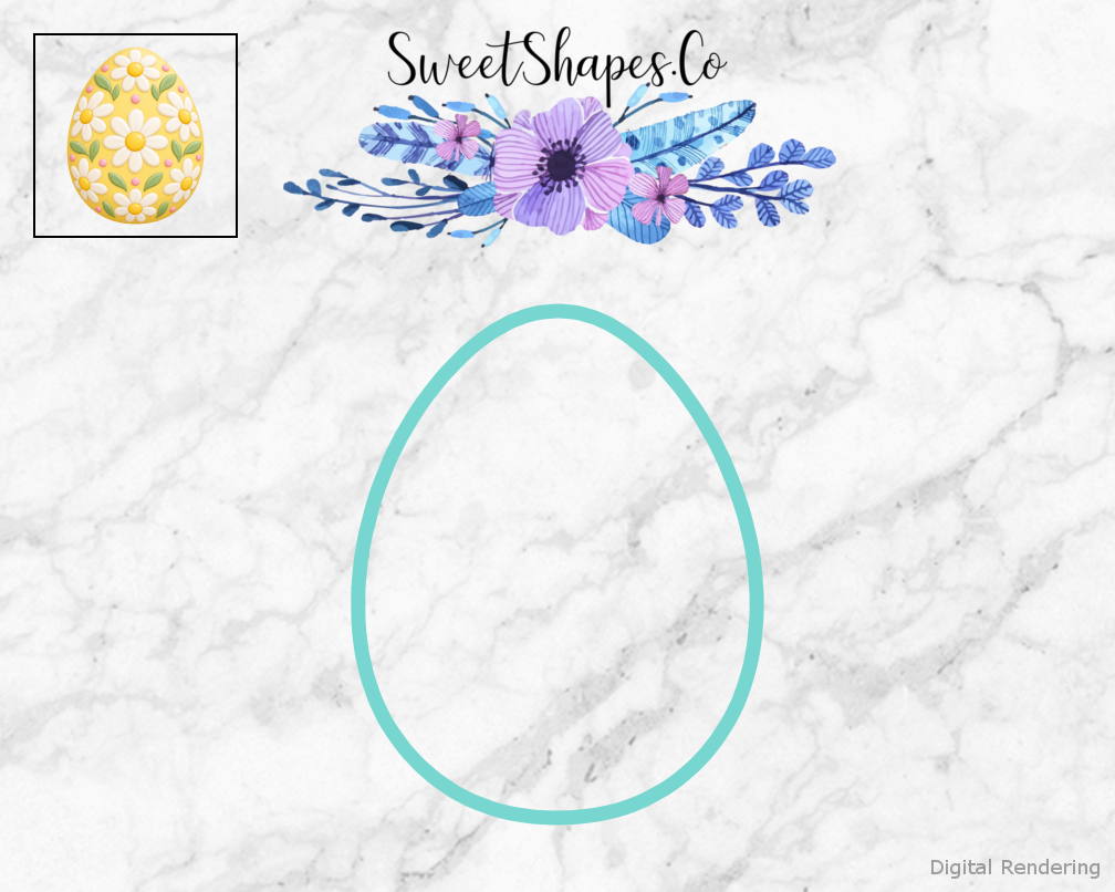 Meadow Easter Daisy-Patterned Egg Cookie Cutter