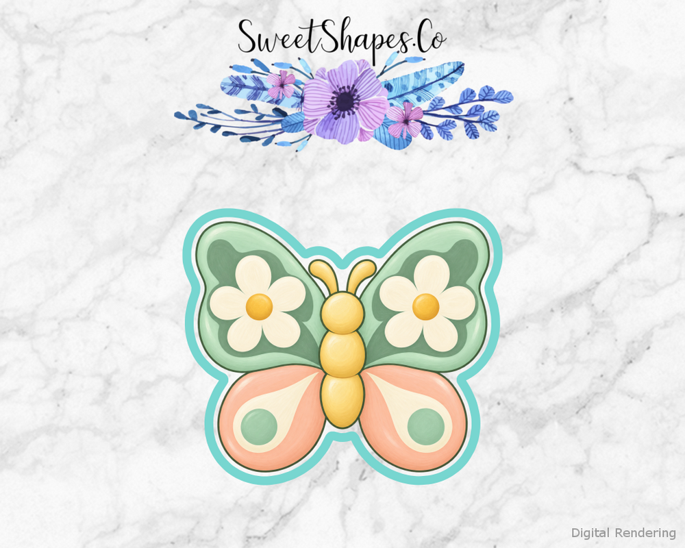 Mint Daisy Meadow Butterfly Cookie Cutter