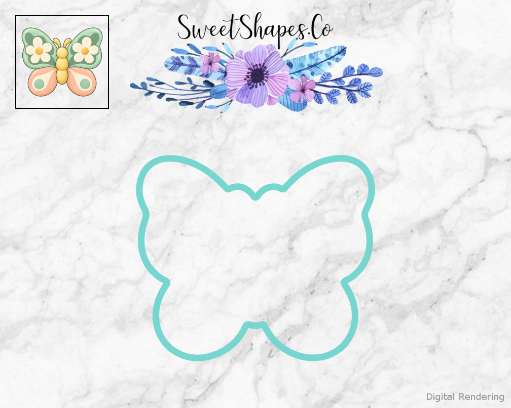Mint Daisy Meadow Butterfly Cookie Cutter