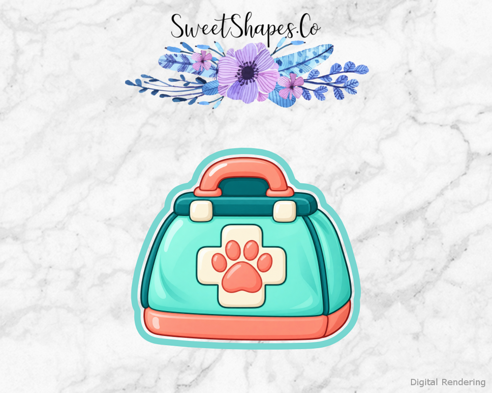 Mint Paw Veterinarian Bag Cookie Cutter
