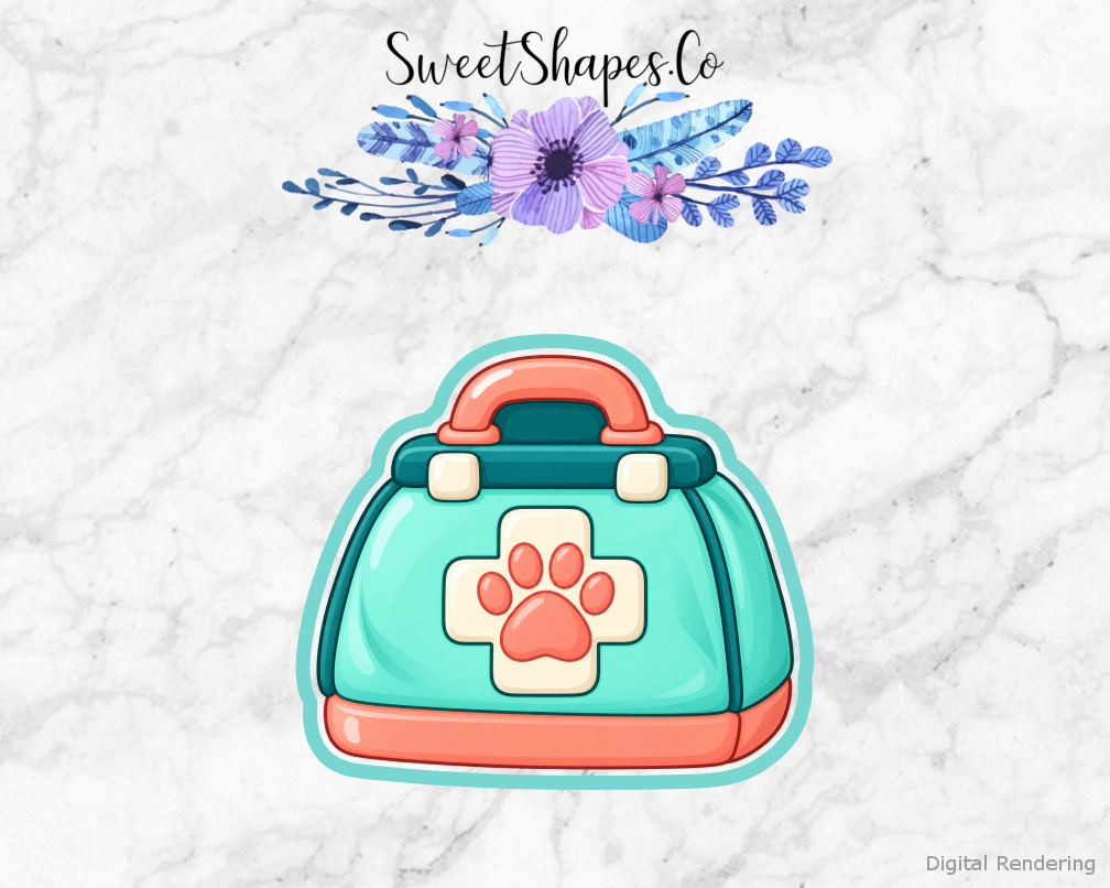 Mint Paw Veterinarian Bag Cookie Cutter