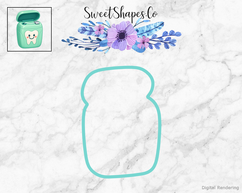 Minty Smile Floss Dispenser Cookie Cutter
