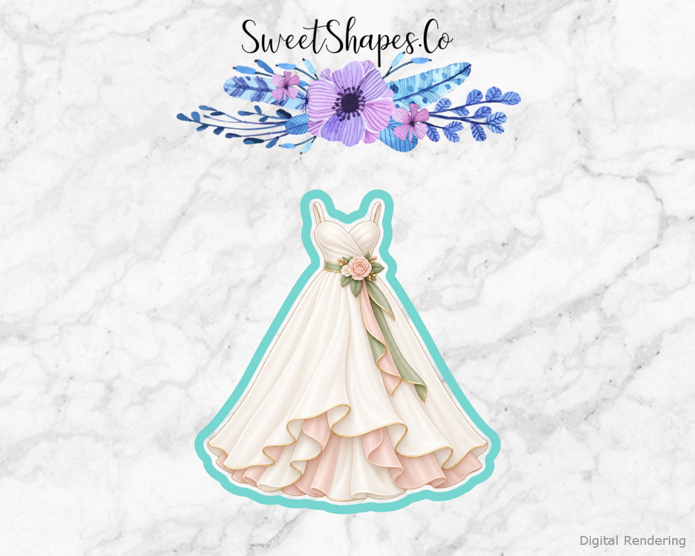 Modern Wedding Modern Wedding Gown Cookie Cutter