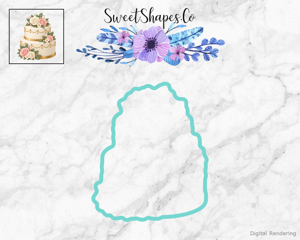 Modern Wedding Two Tier Wedding Cake Cookie Cutter