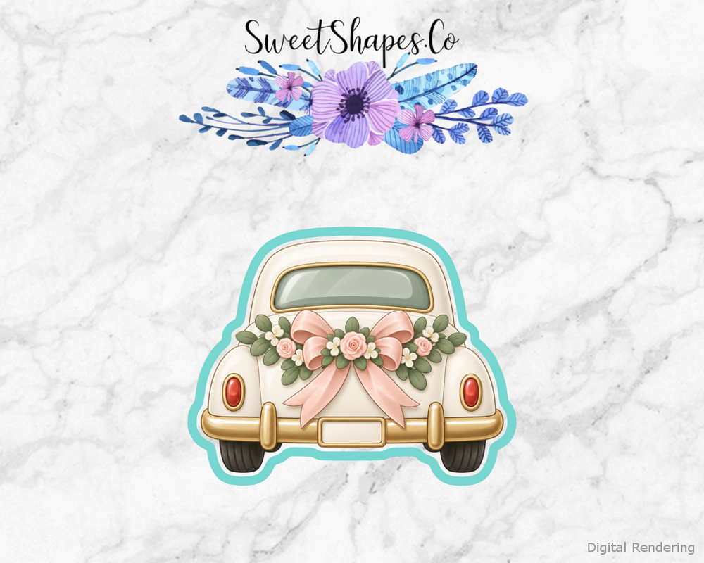 Modern Wedding Wedding Getaway Car Cookie Cutter