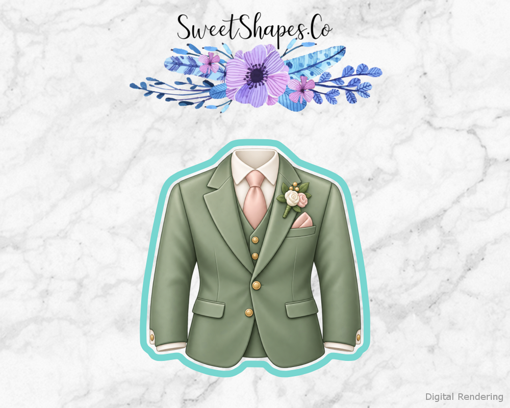 Modern Wedding Wedding Suit Jacket Cookie Cutter