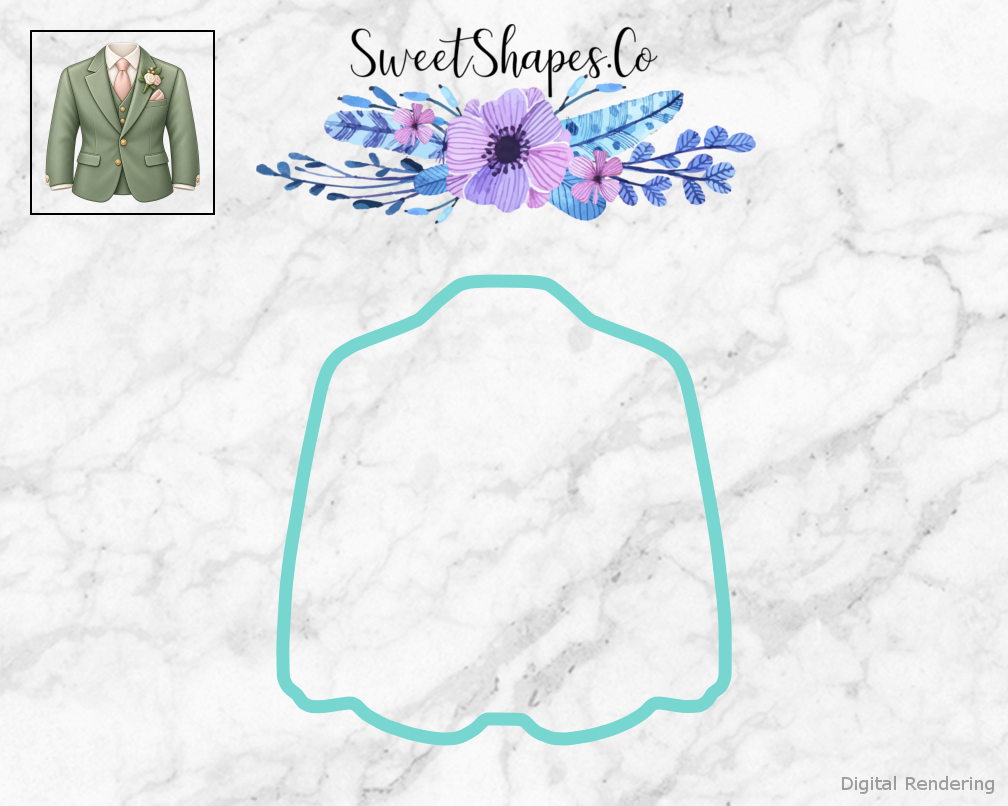 Modern Wedding Wedding Suit Jacket Cookie Cutter