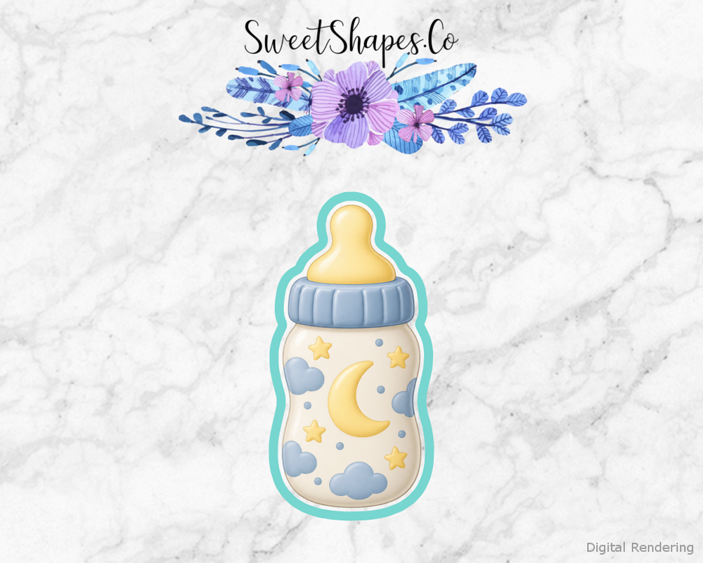 Moon Shower Moon Pattern Baby Bottle Cookie Cutter