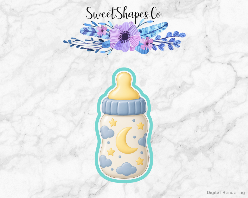 Moon Shower Moon Pattern Baby Bottle Cookie Cutter
