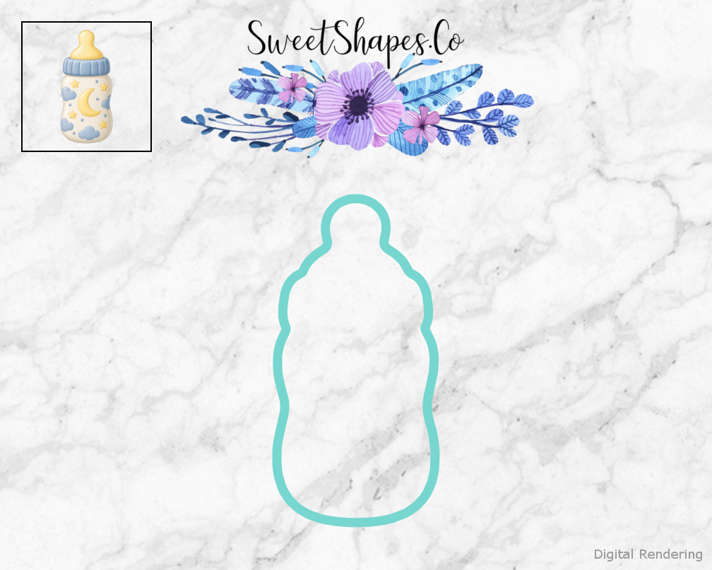 Moon Shower Moon Pattern Baby Bottle Cookie Cutter