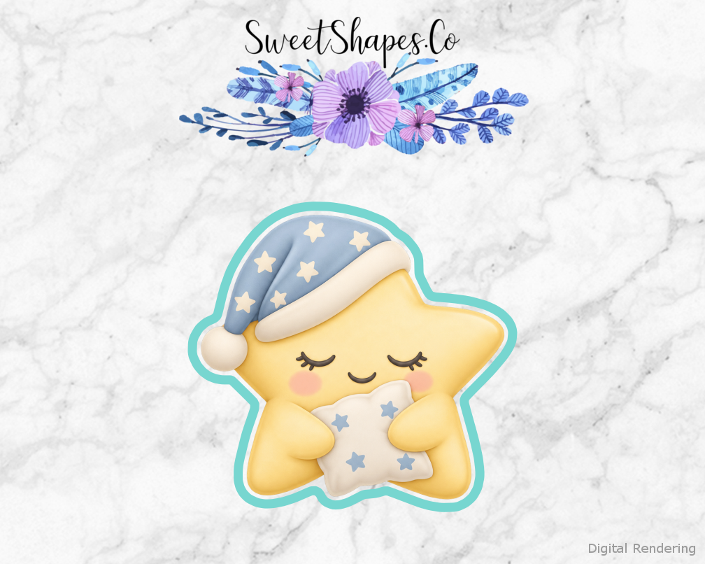 Moon Shower Sleepy Star Pillow Cookie Cutter