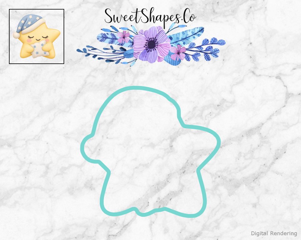 Moon Shower Sleepy Star Pillow Cookie Cutter