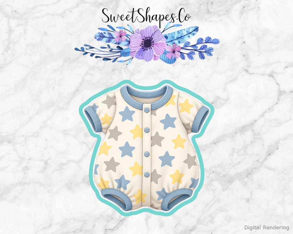 Moon Shower Star Pattern Baby Romper Cookie Cutter