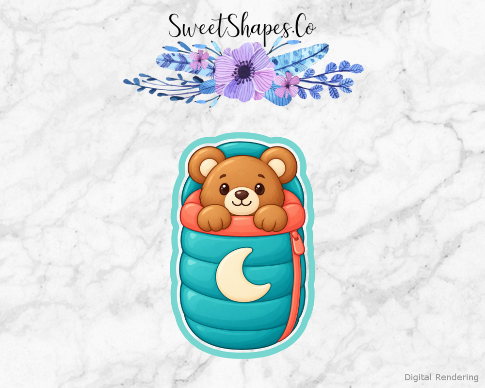 Moonlight Teddy Sleeping Bag Cookie Cutter