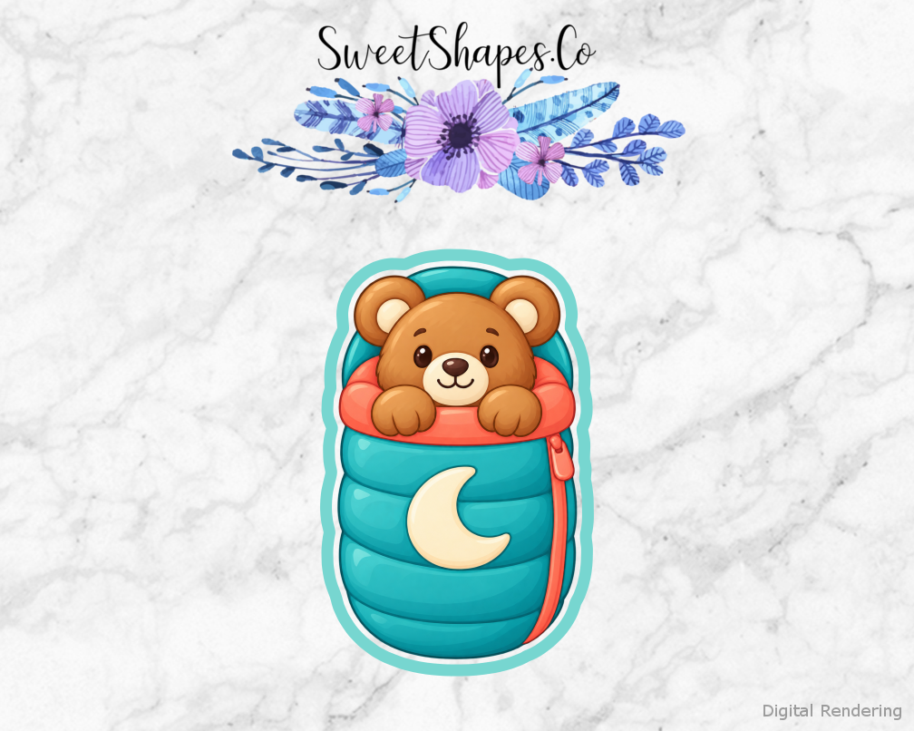 Moonlight Teddy Sleeping Bag Cookie Cutter