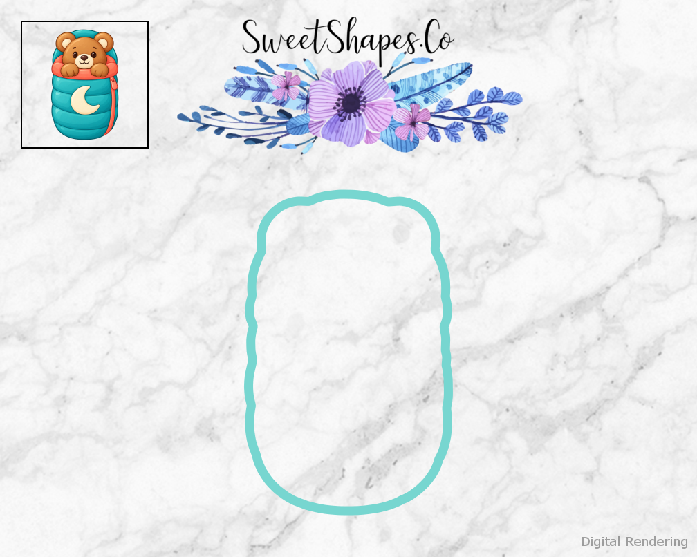 Moonlight Teddy Sleeping Bag Cookie Cutter