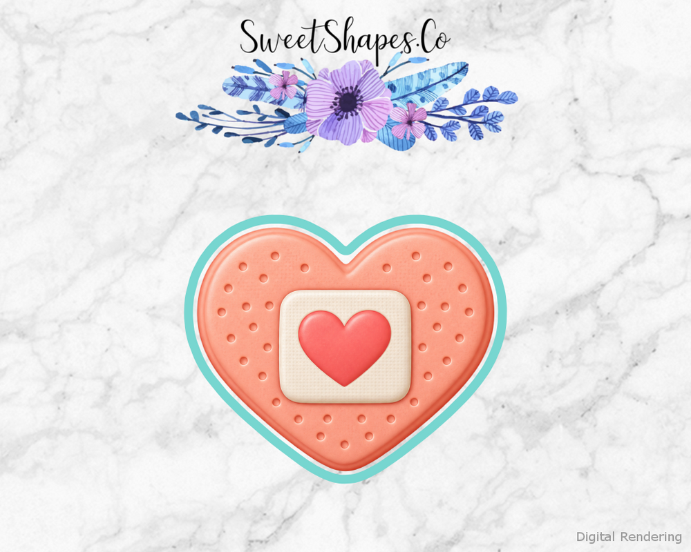 Nurse Care Heart Bandage Cookie Cutter