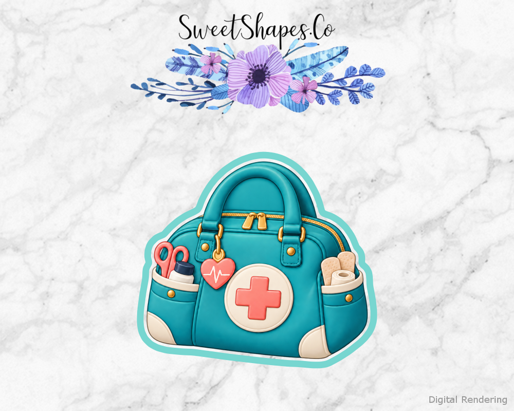 Nurse Care Medical Supply Bag Cookie Cutter