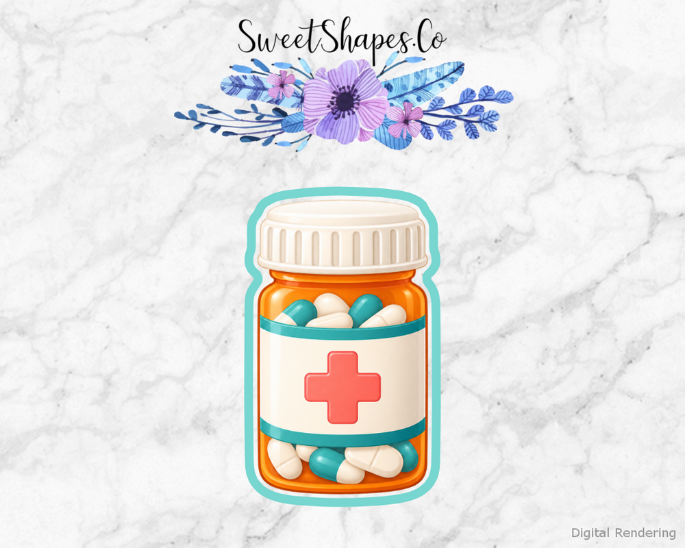 Nurse Care Pill Bottle Cookie Cutter