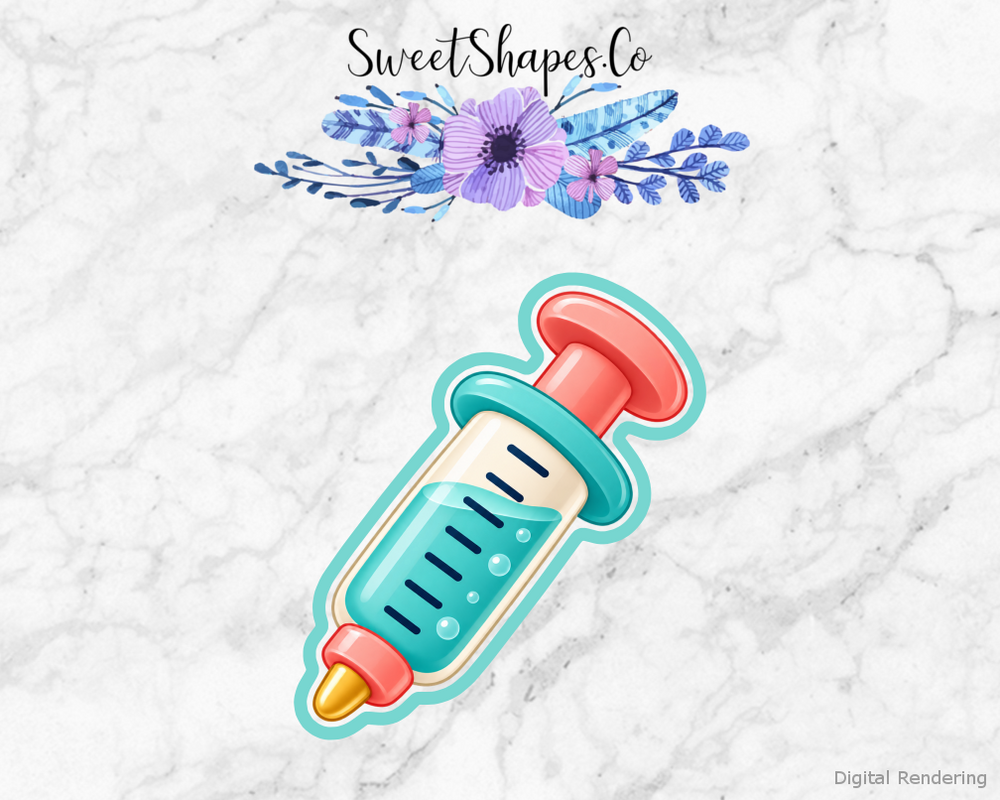 Nurse Care Rounded Syringe Cookie Cutter