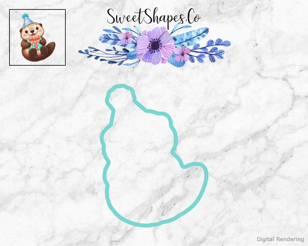 Ocean Party Birthday Sea Otter Cookie Cutter