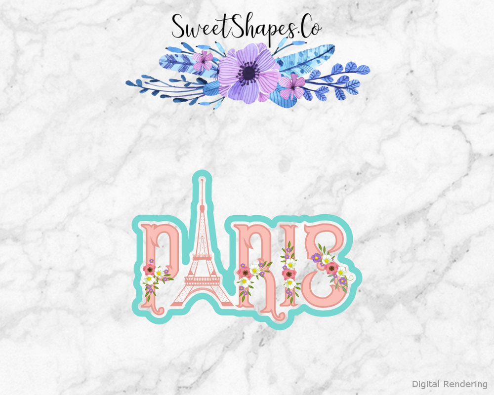 Paris Banner Cookie Cutter