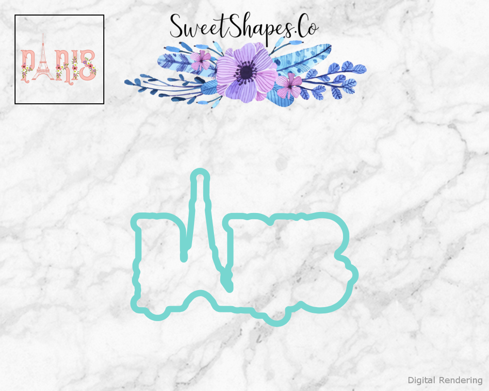 Paris Banner Cookie Cutter
