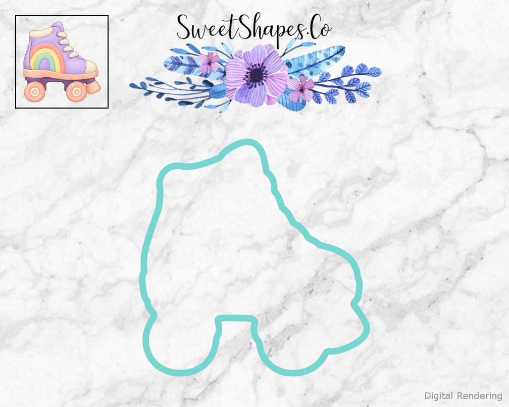 Pastel Rainbow Roller Skate Cookie Cutter