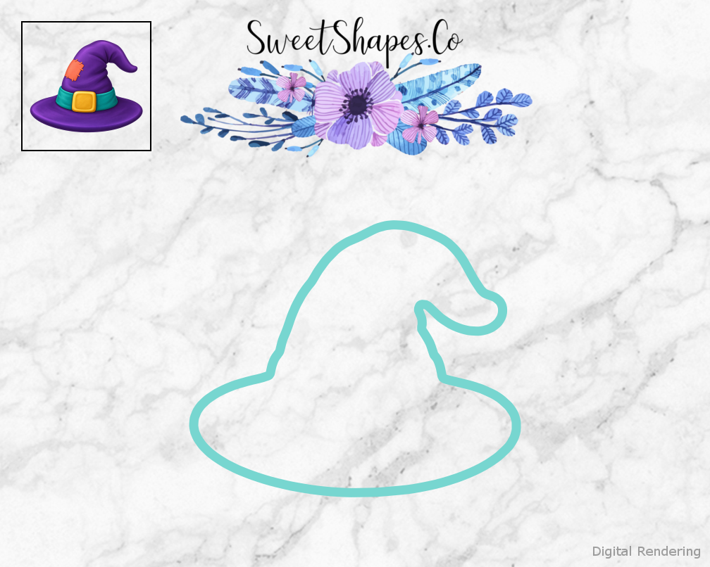 Patchwork Purple Witch Hat Cookie Cutter