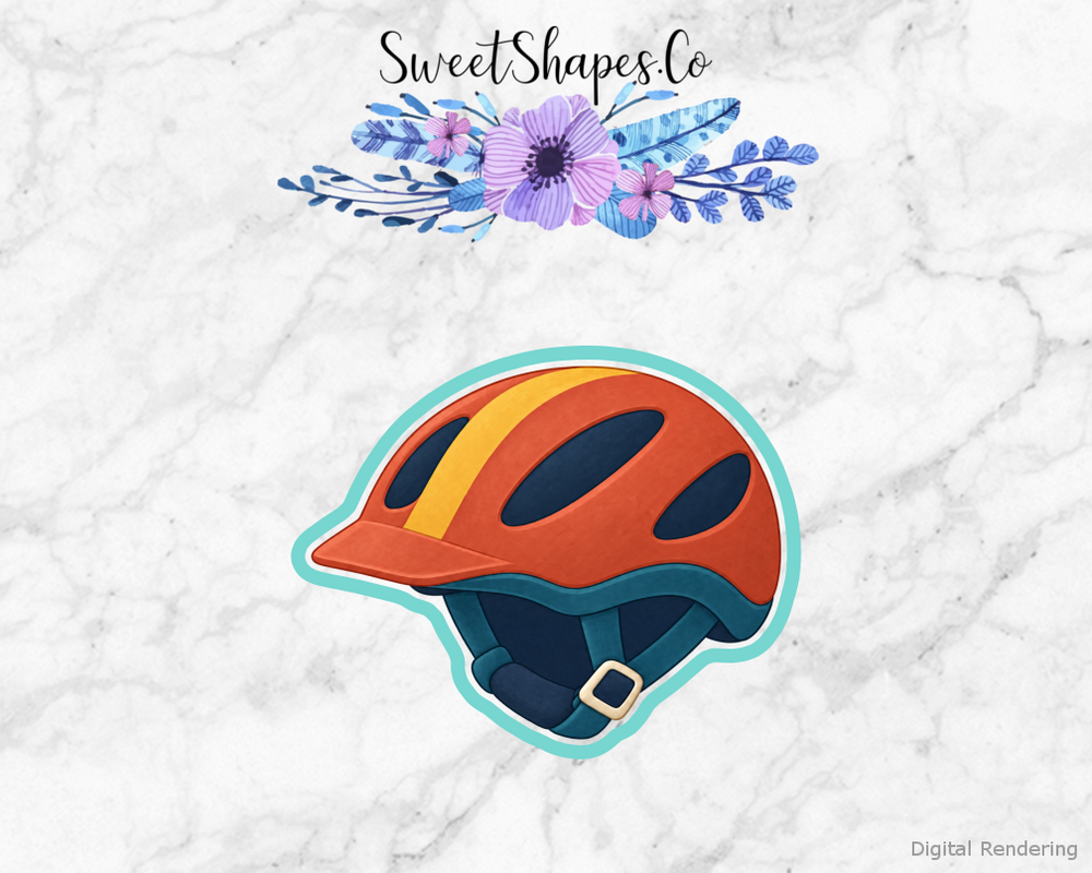 Pedal Proud Cycling Helmet Cookie Cutter
