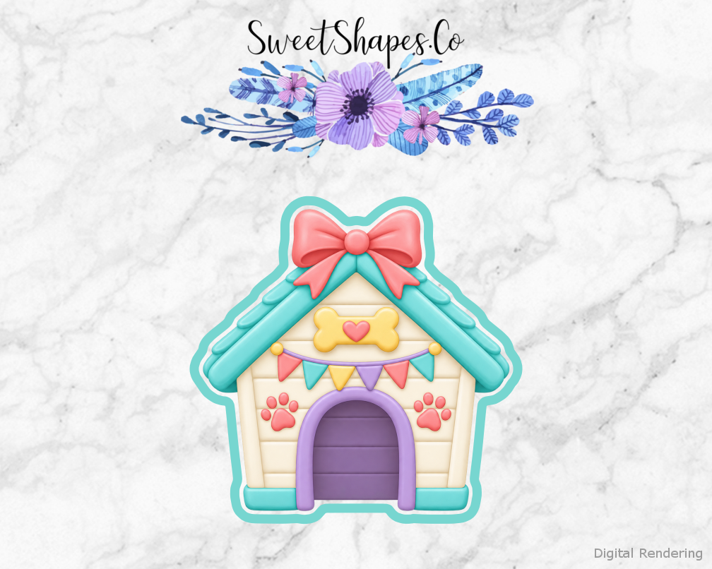 Pet Party Birthday Doghouse Cookie Cutter