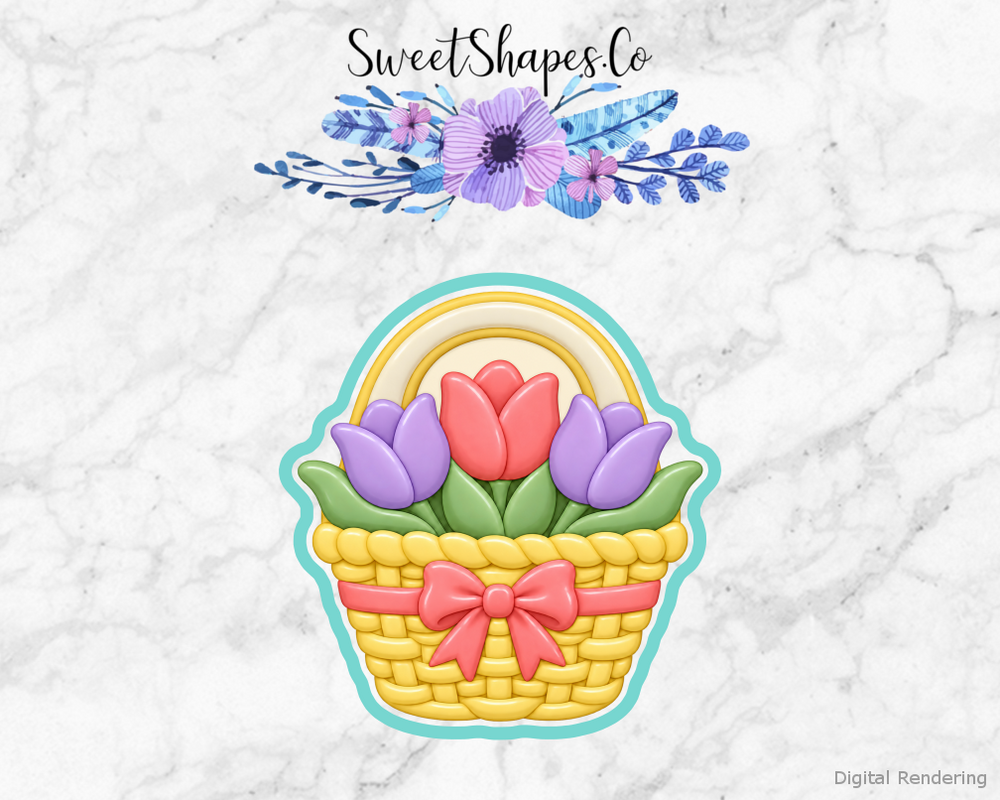 Petal Party Tulip Basket Cookie Cutter