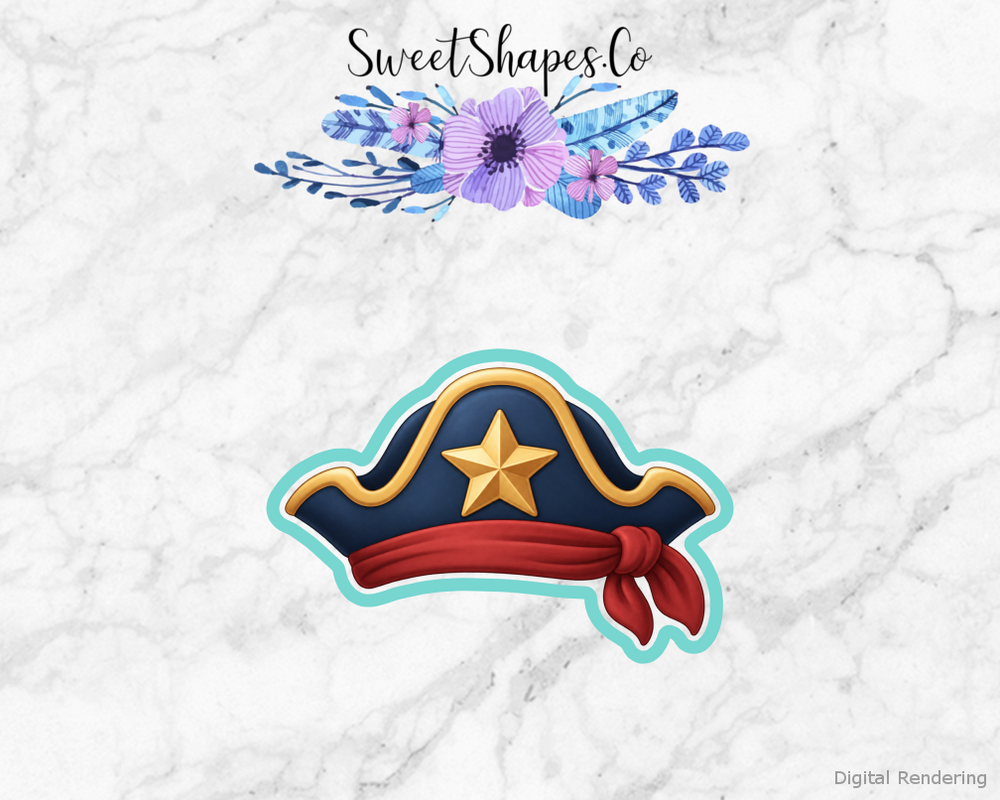 Pirate Adventure Pirate Hat with Star Badge Cookie Cutter