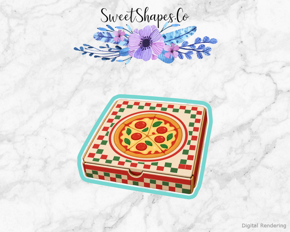 Pizza Party Closed Pizza Box Cookie Cutter