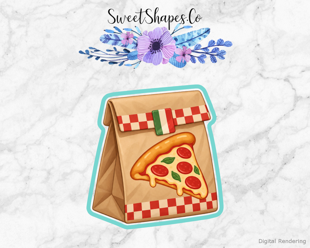 Pizza Party Pizza Takeout Bag Cookie Cutter